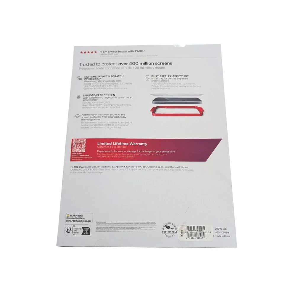 Mm6N ZAGG Invisible Shield Glass Elite for Apple iPad 10.9